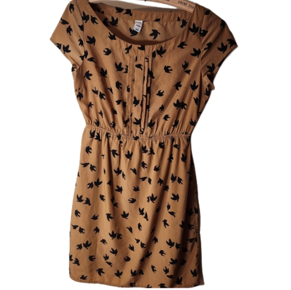 Xs oversized bird dress‎ with pleating